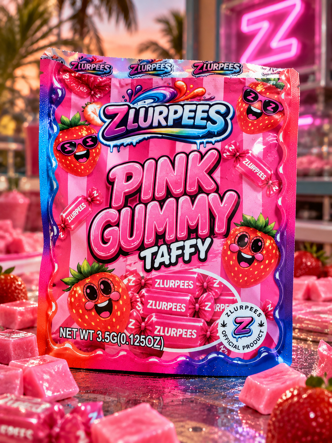 Pink Gummy Taffy